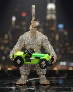 Colgante VVS Moissanite Gorilla de Plata de Ley 925, Colgante Iced Out, Colgante Hip Hop, Colgante Bling Personalizado para Hombre - Product Image 1