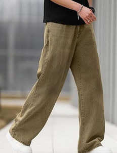 กางเกงยีนส์เดนิมผู้ชายสั่งทำได้ MOQ ต่ำ ทรงหลวม ใส่สบาย กันน้ำ เป็นมิตรกับสิ่งแวดล้อม คุณภาพสูง น้ำหนักเบา ไม่ยับง่าย - Product Image 5