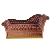 Sofá Cama Chesterfield Moderno con Cajón de Almacenamiento, Sofá de Madera de Caoba de Lujo para Sala de Estar, Sofá Cama con Cama Extraíble para Apartamento