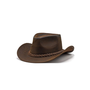 Chapeau Fedora en feutre de cuir unisexe, léger, fait main, façonnable, réglable, à large bord, durable, couleur personnalisable - Product Image 5