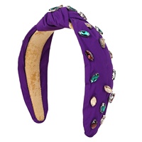 Bandas de satén para el pelo de diseñador para mujeres y niños, bandas para la cabeza con cuentas bordadas hechas a mano, lazo multicolor, accesorio para el Día de San Valentín