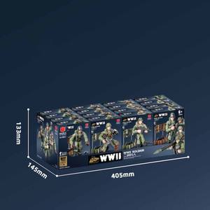 Nouveau modèle militaire de simulation de soldats de la Seconde Guerre mondiale, jouets à l'échelle 1:36, entièrement articulés et mobiles, blocs de construction pour modèles de soldats - Product Image 5