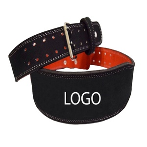 Top Selling High Quality Cow Hide Leather <b>Weight</b> Lifting Belts Fitness Safety Accessories for <b>Training</b> & Cycling Custom Logo Use - Product Image 1
