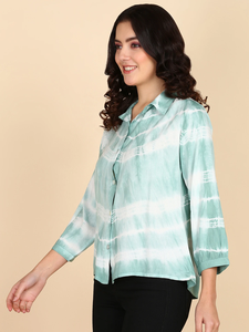 Camisa Maaesa para Mujer, de Rayón, Hecha a Mano, con Cuello Abotonado, Manga Larga, Corte Regular, Informal, para Primavera/Verano - Product Image 4