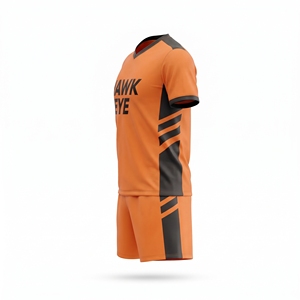 Ensemble d'uniformes de football personnalisés, maillot de football à manches courtes, vêtements de sport d'équipe, vêtements de football en gros - Product Image 4