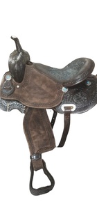 Selle d'équitation en cuir véritable confortable et respirante équipement équestre de course de chevaux avec une conception intelligente - Product Image 2