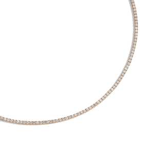 Collares Clásicos de Tenis de Oro Sólido 10K 14K 18K Amarillo/Blanco/Rosa con Diamante Cultivado en Laboratorio de 6 Quilates, Corte de 4 Puntas, 17 Pulgadas, Minimalista - Product Image 6