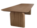 Table console moderne de luxe minimaliste en bois massif avec base sur piétement pour hôtel, chambre, appartement, salon - Product Image 1