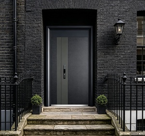 Porte d'entrée moderne en fer forgé, au design sophistiqué, résistante à la rouille et facile à assembler. - Product Image 6