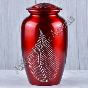 Urna de cremación de aluminio humilde, nuevo diseño, recuerdo conmemorativo de estilo americano, venta al por mayor, urna barata para adultos, acentos para el hogar Axiom - Product Image 1