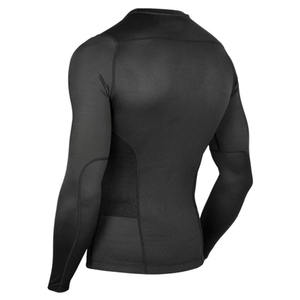 Camiseta de Compresión para Deportes de Contacto Unisex, MMA, BJJ, Surf, Manga Larga, Logotipo Personalizado, Tejido Ecológico de Poliéster/Nailon de 240g - Product Image 3