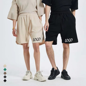 Shorts Bermuda en Coton pour Homme avec Cordon de Serrage, Couleur Unie, Logo Avant, Tenue Décontractée, Taille Mi-Haute, Tissu Respirant - Product Image 6