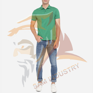 ผู้ผลิตเสื้อโปโลผ้าฝ้ายทรงเข้ารูปแบบเรียบง่ายคุณภาพสูง สีพื้น ระบายอากาศได้ดี สำหรับผู้ชาย - Product Image 5