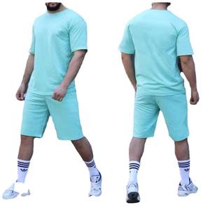 Conjunto Deportivo de Verano 2026 al por Mayor, Personalizado, de Algodón, para Gimnasio, con Pantalones Cortos y Camiseta para Hombre - Product Image 3