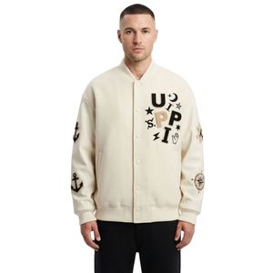 Veste universitaire personnalisée de couleur marron pour homme, veste de baseball varsity, 100% laine, broderie, streetwear - Product Image 4