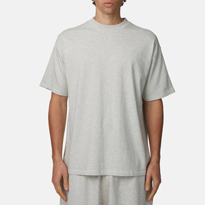 เสื้อยืดคอกลมแขนยาวทรงโอเวอร์ไซส์สำหรับผู้ชาย สีเทาล้วน ผ้าฝ้ายเจอร์ซีย์ ทรงลำลอง สีพื้น ผ้าถัก แห้งเร็ว ปรับแต่งได้ - Product Image 5