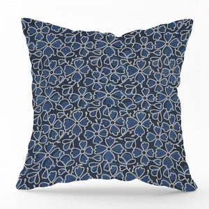 Housse de coussin en coton imprimé indigo, décorative, fournisseur de coussins de canapé indiens - Product Image 3
