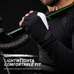 Guantes de Ciclismo Unisex de Medio Dedo para Verano, Cierre Ajustable con Gancho y Bucle, Ligeros, Transpirables, Antideslizantes, con Almohadilla Amortiguadora para Carretera - Product Image 6