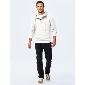Sudadera con Capucha Personalizada para Hombre, Estilo Casual, Media Cremallera, Manga Larga, Algodón Texturizado, Talla XXS, 500g, Antiarrugas, Color Sólido - Product Image 1