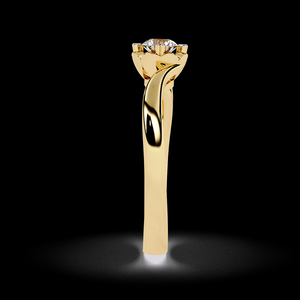 Anillo de Compromiso Minimalista y Elegante con Diamante Natural, Banda Trenzada Única para Mujer, Joyería Fina de la India - Product Image 2