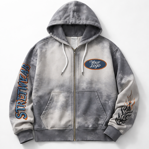 Custom Logo Full <b>Zip</b> Hoodie OEM Manufacturer for Bulk Orders - Wholesale Supplier - Product Image 5