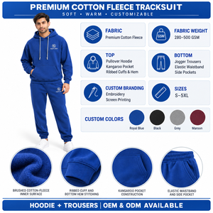 Ensemble de survêtement en molleton doux 100% coton écologique, veste à capuche et pantalon de jogging, vêtements de sport d'hiver, gym, fitness, entraînement, décontracté - Product Image 6