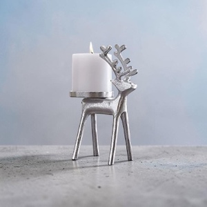 Porte-bougie en métal en forme de cerf, artisanat traditionnel, décoration de Noël - Product Image 4