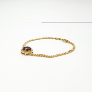 Pulsera Glamorosa con Piedra Granate de 8MM, Accesorio de Moda para Mujer, Ideal para Fiestas, Colección para Damas Modernas - Product Image 3