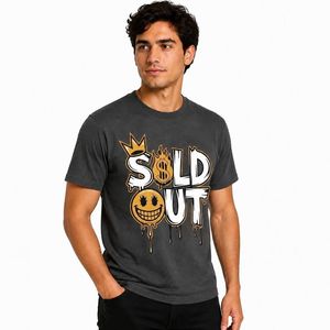 T-shirt personnalisé pour homme, imprimé graffiti smiley, été, décontracté, hip hop, streetwear, tee-shirt respirant en coton, vêtements graphiques - Product Image 3