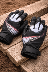 ถุงมือหนังพิมพ์ลายกราฟิก พร้อมดีไซน์เสริมความแข็งแรงป้องกันการลื่นไถล สำหรับงานอุตสาหกรรม ก่อสร้าง และการผลิต - Product Image 4