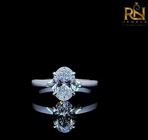 Bague de fiançailles en or massif avec halo caché en diamant de laboratoire rond de 2 carats pour femme, OEM ODM, vente en gros, approvisionnement B2B - Product Image 1