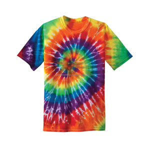 Camiseta 100% de algodón para hombre, camisa de manga corta con estampado multicolor de arco iris, cuello redondo, etiqueta personalizada - Product Image 3