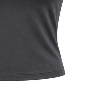 Women's Charcoal Gray Workout Tank with JJ Logo Embroidery Crew Neck Athletic Fitness Shirt for Women Gym Training Apparel - Product Image 6