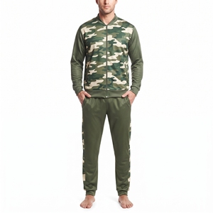 Men's Sublimation <b>Camouflage</b> Sports Set Zip Jacket Matching Trousers Athletic Wear Gym Workout Jogging <b>Tracksuit</b> - Product Image 4