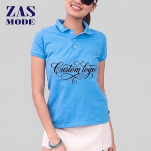 Nueva Camiseta de Golf Personalizada para Mujer, de Alta Calidad, 100% Algodón Jersey, Transpirable, con Bordado, Casual, de Manga Corta - Product Image 1