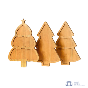 [VENTA EXITOSA] Bandeja de Madera Clásica Pintada a Mano, Ecológica y Duradera, para Servir Aperitivos en Navidad, Ideal para Fiestas - Product Image 1