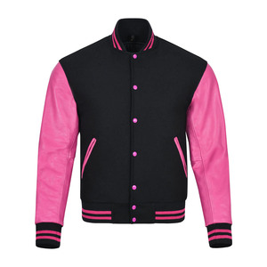 ผู้ผลิต OEM เสื้อแจ็คเก็ตเบสบอลปักลายเชนิลคุณภาพสูงสำหรับผู้ชาย แบบกำหนดเองสำหรับวิทยาลัย  ทรงบอมเบอร์  วัสดุ PU  แบบสแตนด์อัพ  สำหรับฤดูหนาว  แบบ Varsity - Product Image 1