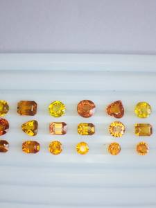 Saphir orange naturel de qualité AAA certifié IGI, pierres précieuses traitées thermiquement, coupe parfaite, lustre superbe, 5,0-9,0 mm pour bijoux - Product Image 3