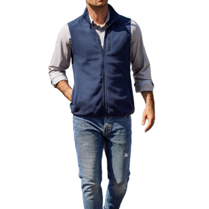 Gilet en polaire pour homme de haute qualité à bas prix, respirant, séchage rapide, couleur unie, pour l'extérieur et l'intérieur, streetwear, gilet en polaire pas cher pour homme - Product Image 4