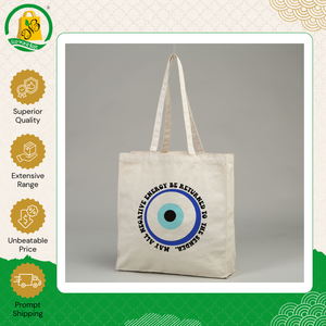 Sac fourre-tout moyen en coton recyclé de qualité supérieure, avec fermeture éclair et poignée longue, idéal pour un usage quotidien – Disponible chez l'exportateur indien. - Product Image 4