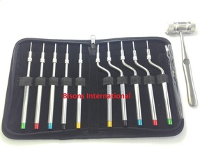 Bison - Lot de 10 osteotomes dentaires pour sinus lift, codés par couleur + marteau à os offert - Product Image 5
