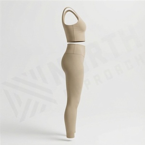 Leggings de yoga sans couture pour femme, personnalisables avec logo, de qualité supérieure, pour la gym, l'entraînement, le fitness, les mouvements sportifs et les tenues de sport. - Product Image 3