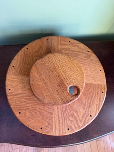 Bandeja giratoria de madera Simple Lazy Susan, ideal para mesa de comedor, encimera de cocina y uso diario. Venta al por mayor desde India. - Product Image 6