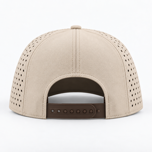 Casquette de golf de haute qualité à visière incurvée réglable, bicolore, perforée au laser, avec logo brodé en 3D - Product Image 4