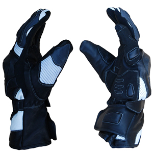 Gants de course unisexes en cuir bleu, gants de moto à doigts entiers pour le motocross, les sports et la conduite quotidienne sur route - Product Image 5