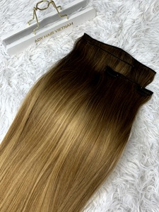 Extensiones de cabello humano con clip de muestra gratis de 24 pulgadas Estilo de onda profunda suelta Rubio gris y rizado Varios colores disponibles - Product Image 3