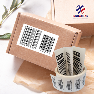 Étiquettes de codes-barres autocollantes à prix fabricant, autocollants personnalisés, étanches, échantillon gratuit, OEM/ODM, taille et forme personnalisées, en vrac du Vietnam - Product Image 1