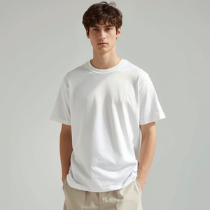 เสื้อยืดคอตตอนเปล่า 350 GSM หนัก ทรงโอเวอร์ไซส์ สำหรับงานพิมพ์ พร้อมบริการ OEM ODM ปรับแต่งได้ - Product Image 1