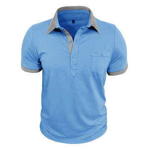 Camisa Polo Casual para Hombre, Corte Holgado, Puños Acanalados, Botones, Manga Corta, Transpirable, a la Moda, Personalizable OEM - Product Image 4