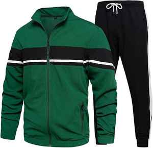 Conjunto de Sudadera con Capucha y Pantalones Deportivos de Felpa Gruesa, Corte Ajustado, Ropa Deportiva para Hombre - Product Image 1